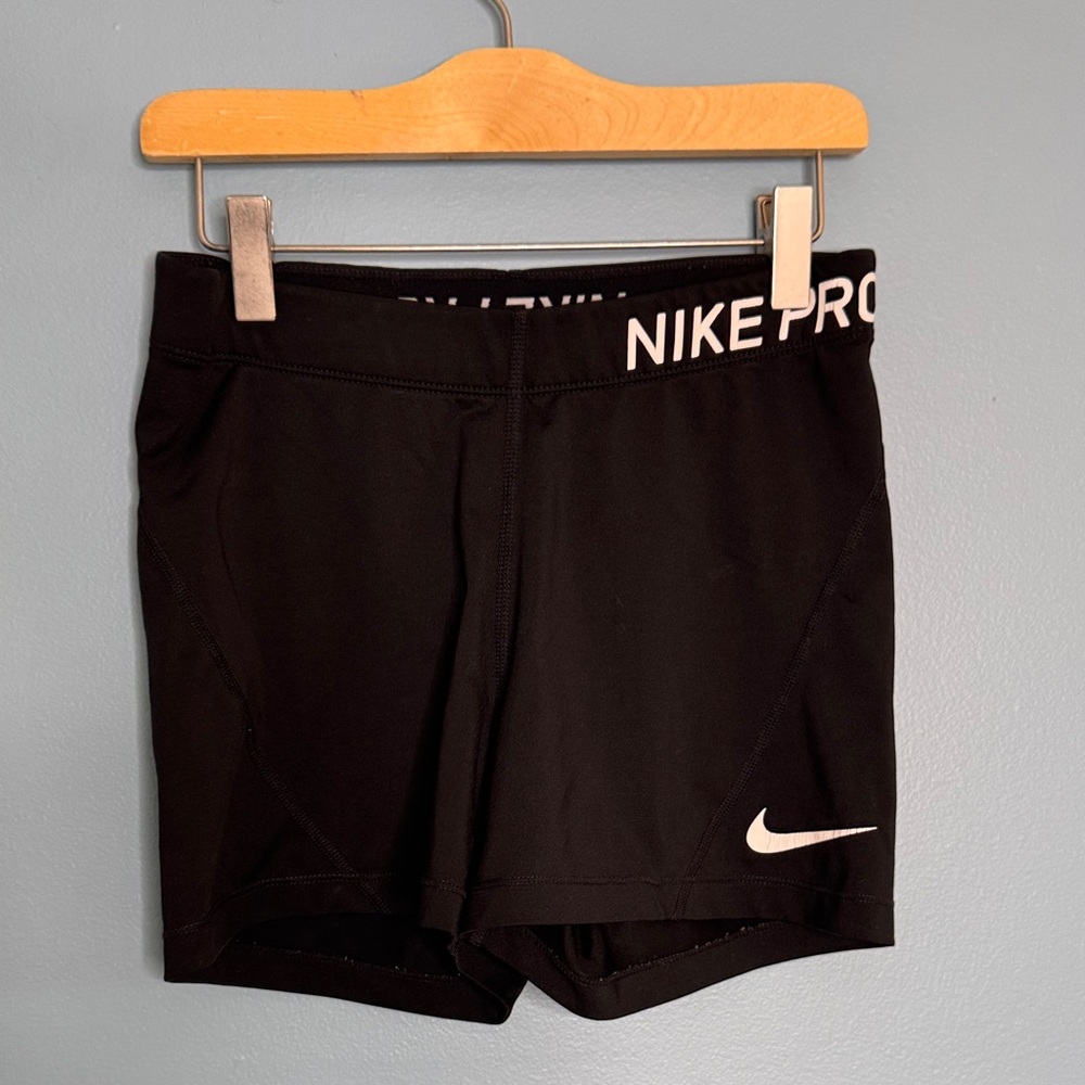 Nike Black Training Shorts with White Swoosh